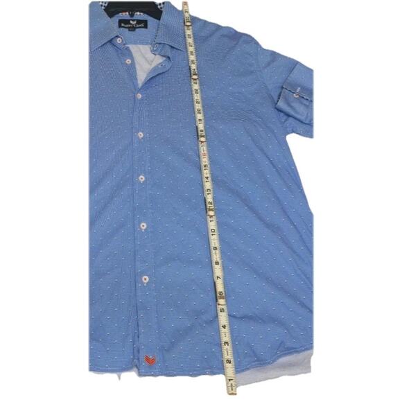 Buttercloth Button Up Shirt Cotton Stretch Icy Blue Mens 2XL Regular Fit - Picture 4 of 4